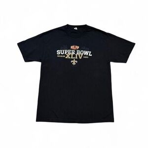 New Orleans Saints Men's Black Super Bowl XLIV Tee